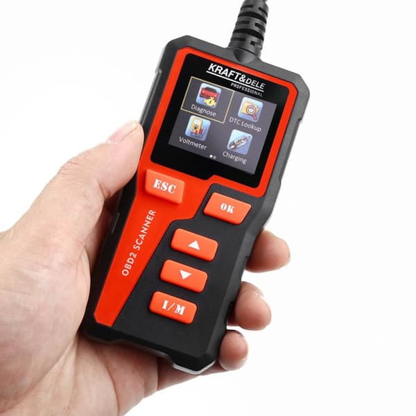 OBD II/EOBD-diagnostiikkatesteri LCD 2,36 tuumaa | Kraft&Dele