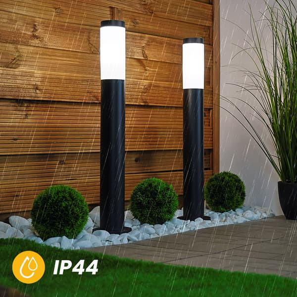 Udendørs have lampe E27 sort stolpe 65cm Lilium LUMILED