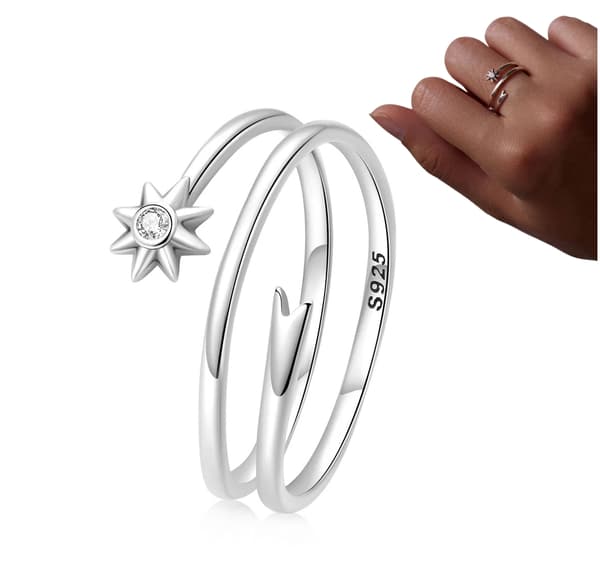 Meteor Silver Justerbar Ring S925