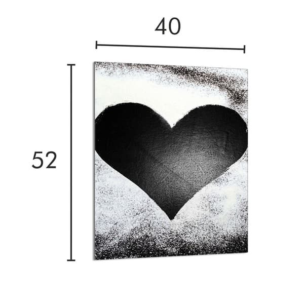GLAS SKÄRBRÄDA 40x52 Hjärta