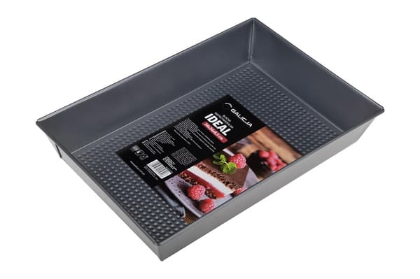 Bakform, rektangulär, non-stick, IDEAL, 34 x 24 x 6 cm, mörkgrå, metallic