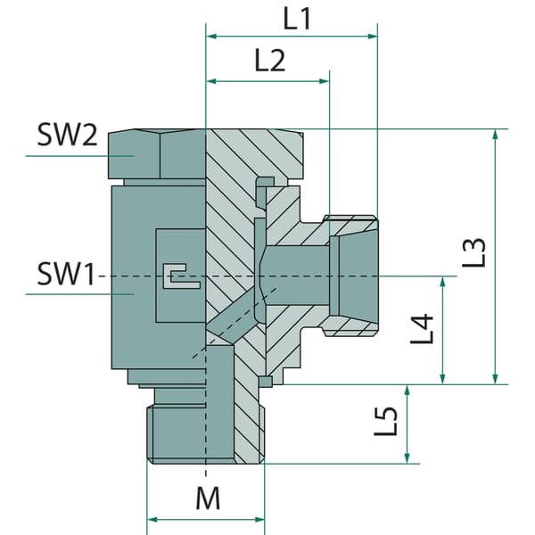 Banjo-vinkelforbindelse M16x1.5 M14x1.5 3898
