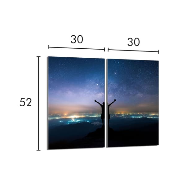 Glasbeskyttelsesplade til komfur 2x30x52 Stjerner