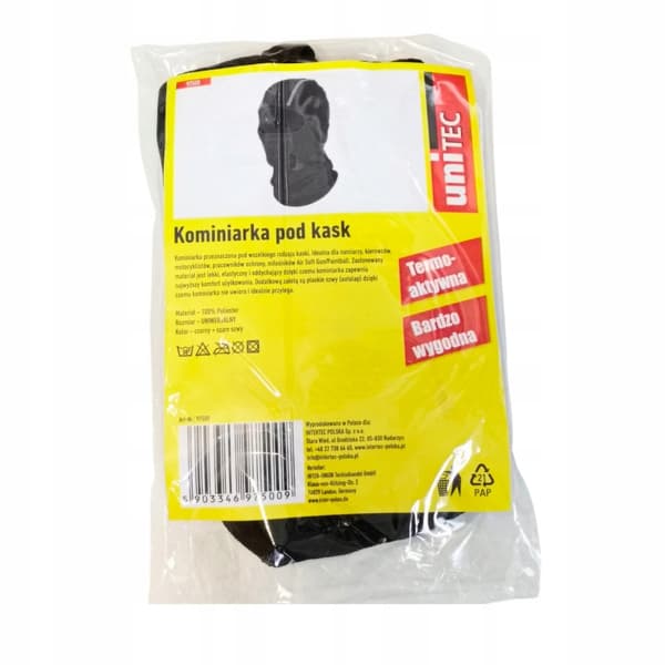 Termoaktiv Multifunktionel Elastisk Universal Sort Balaclava