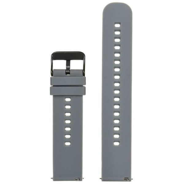 U27 Gummi Urrem - Mørkegrå/Sort - 18mm