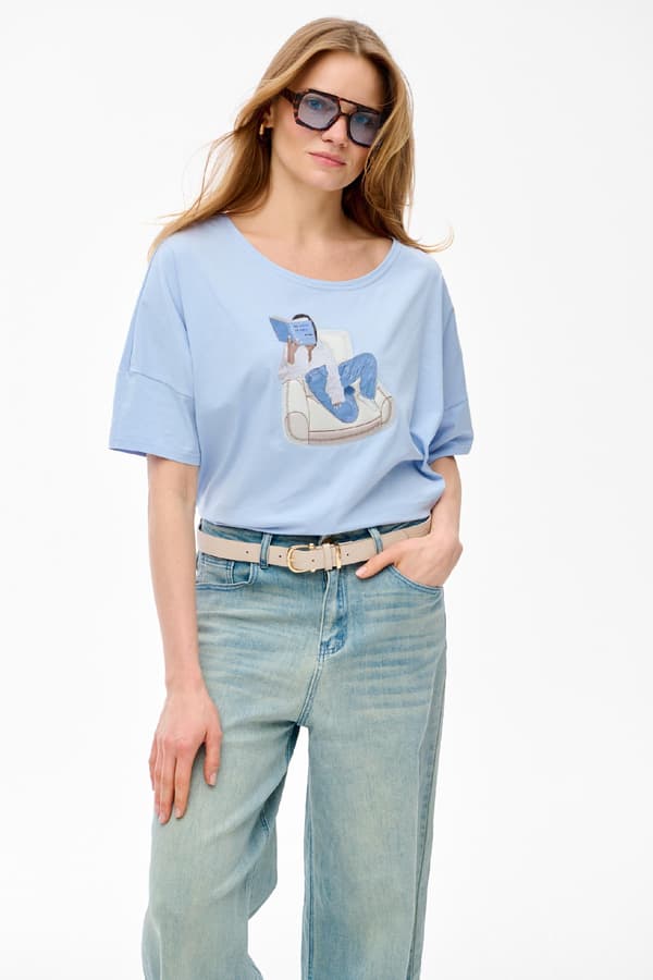Tina Lyseblå Damebluse 44/46