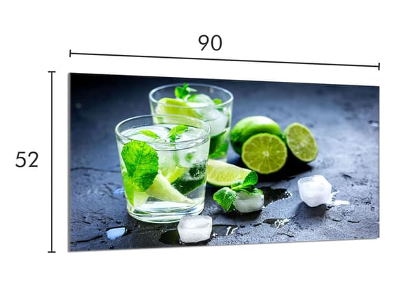 Glasbeskytter til komfur 90x52 Lime