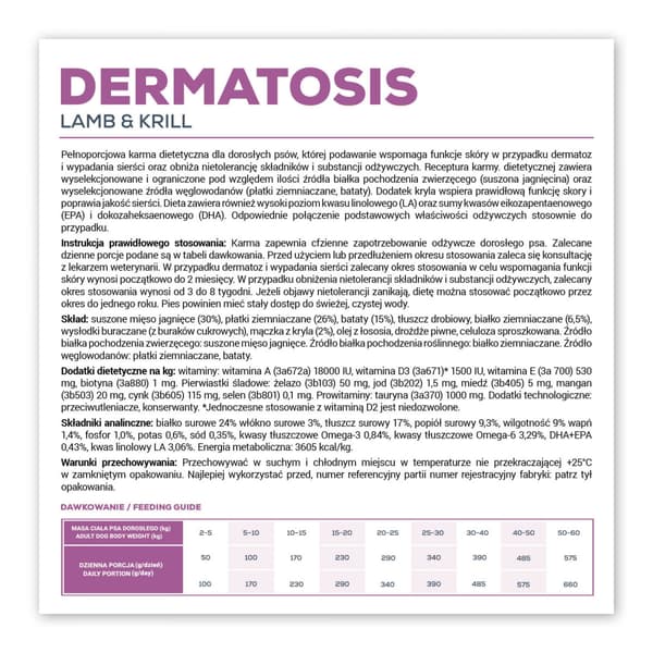 VetExpert Veterinary Diet Derm Lamm & Krill 12kg