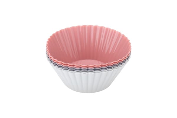 Silikoneforme, muffinforme, cupcakeforme, 6 stk., farverige