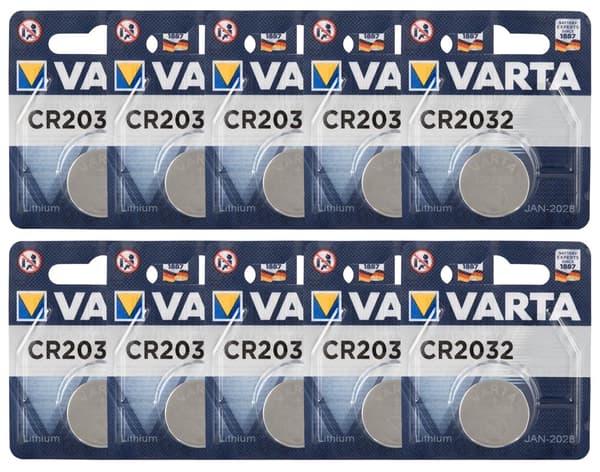 Varta litiumbatteri CR2032 10x1