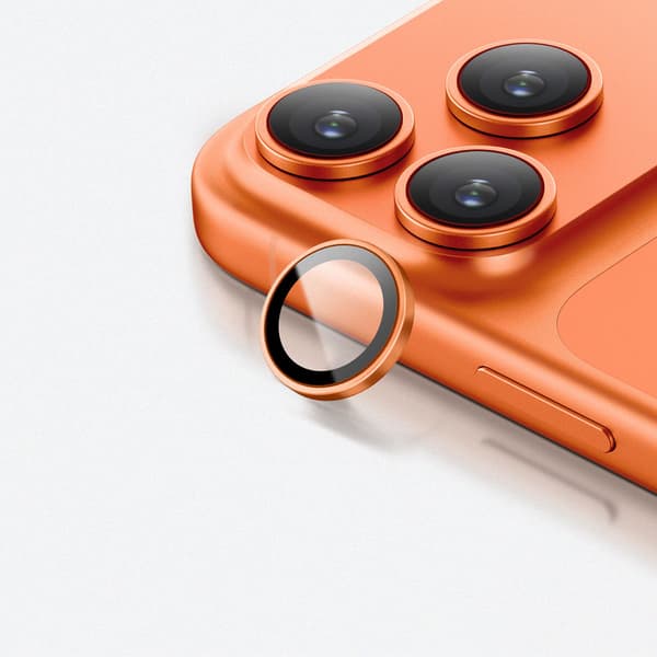 iPhone 17 Pro / Pro Max AR Safirglas - Orange Ramme