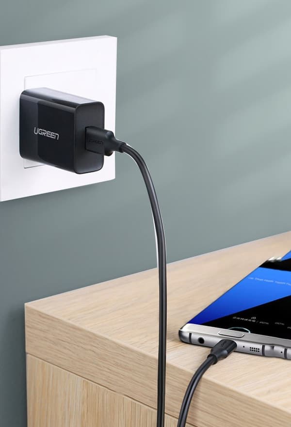 Kabel USB 3.0 - USB-C 3A 1m svart