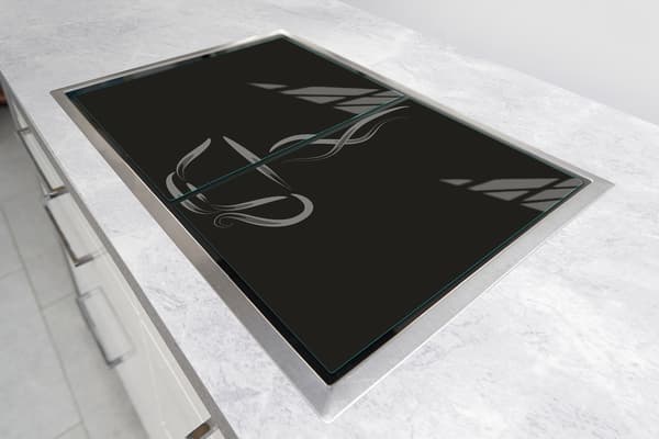 GLASSKYDDSPLÅT FÖR SPIS 85x52 KAFFE