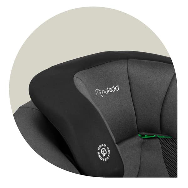 Nukido Louis Soft Autostol Sort/Grå 15-36 kg ISOFIX