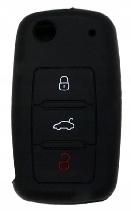 Silikone etui til nøgle VW Skoda Seat sort
