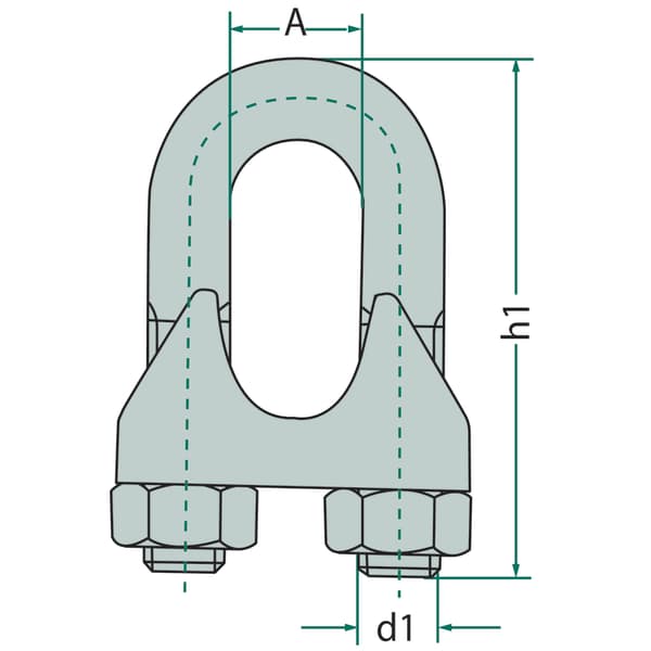 Stålvajerklämma 9mm 8mm 34mm