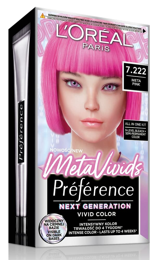 L'ORÉAL PREFERENCE Metavivids hårfärg 7.222 ROSA