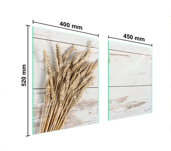 GLASSKYDDSPLÅT FÖR SPIS 85x52 TRÄ
