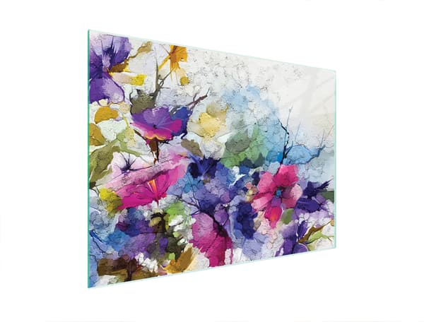 GLAS SKÆREBRÆT 40x30 BLOMSTER