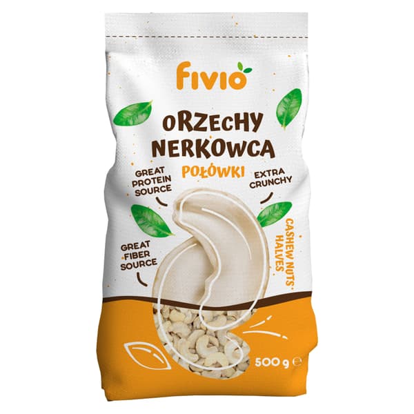 FIVIO halve cashewnødder 500 g