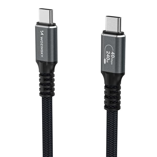 Thunderbolt 4 USB-C-kabel 240W 4K 1m - Sort