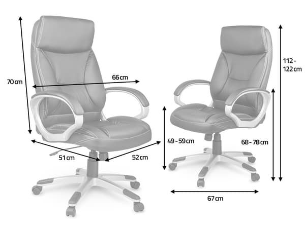 Sofotel EG-223 kontorstol i brun læder