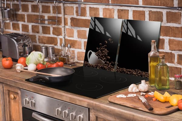 GLASSKYDDSPLÅT FÖR SPIS 70x52 KAFFE
