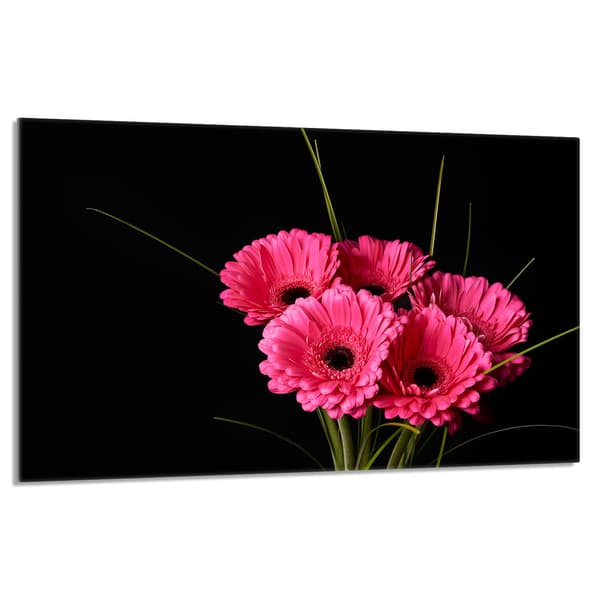 Lasinen liesisuoja 80x52 Gerbera