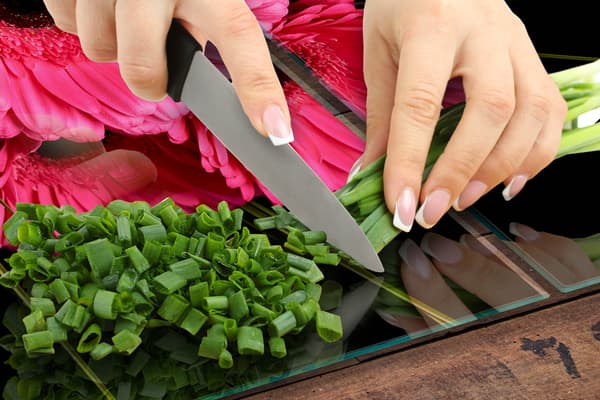GLASBESKYTTELSESPLADE TIL KOMFUR 85x52 GERBERA