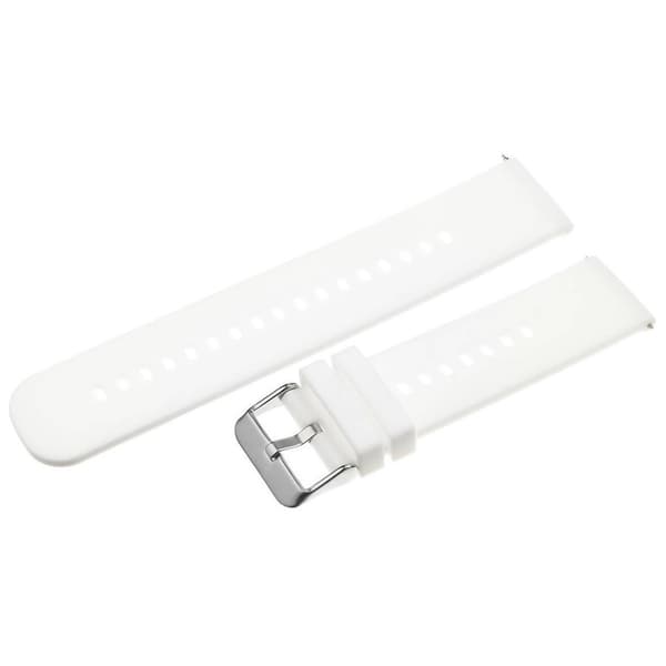 Gummiband till U27 klocka - vit/silver - 22mm