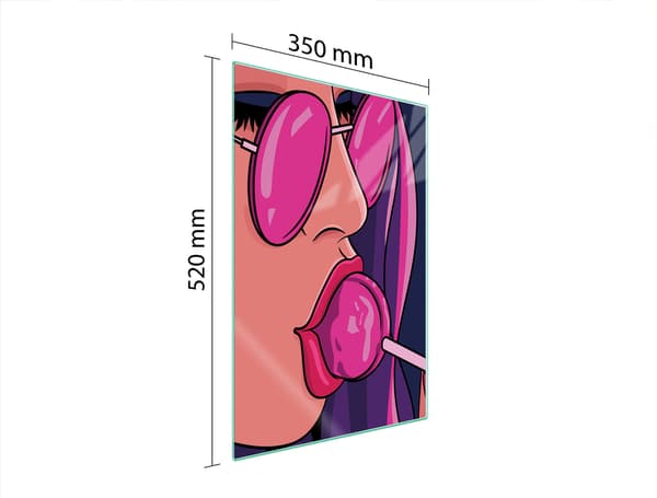 SKÄRBRÄDA I GLAS 35x52 KVINNA