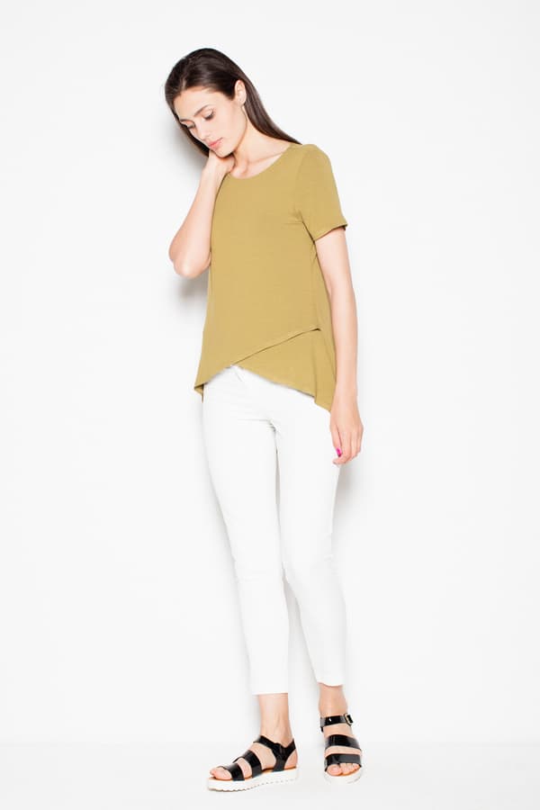 Blus VT085 Olivgrön S