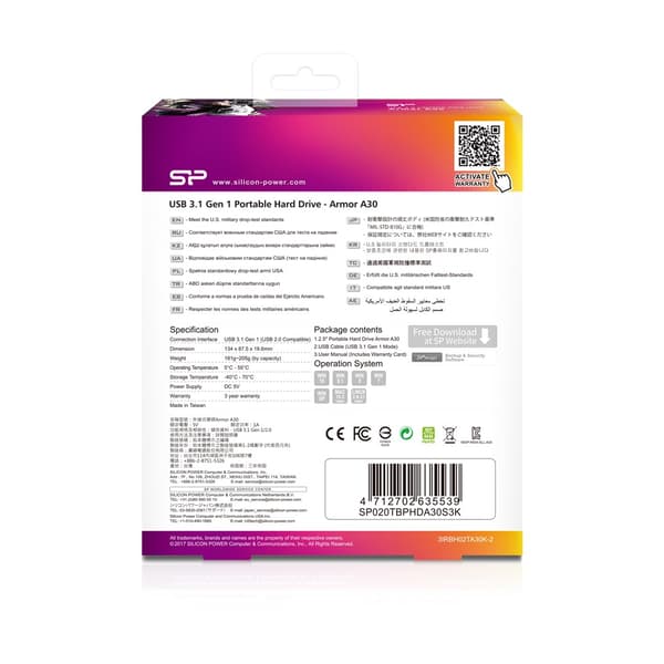 HDD Silicon Power Armor A30 2TB SP020TBPHDA30S3K