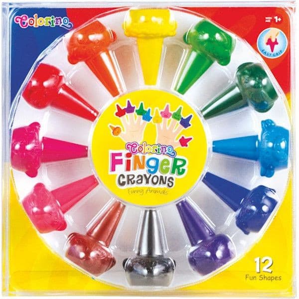 Colorino dyrefingerkridter 12 farver