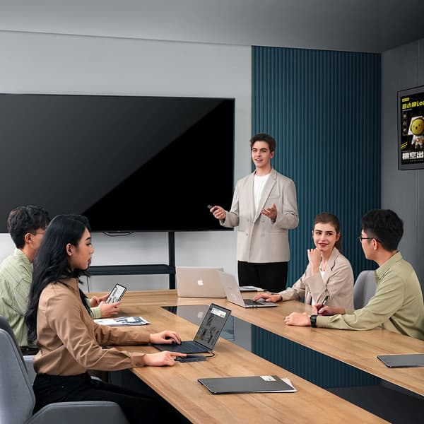 8in1 HUB-sovitin HDMI DisplayPort VGA USB-A USB-C - harmaa