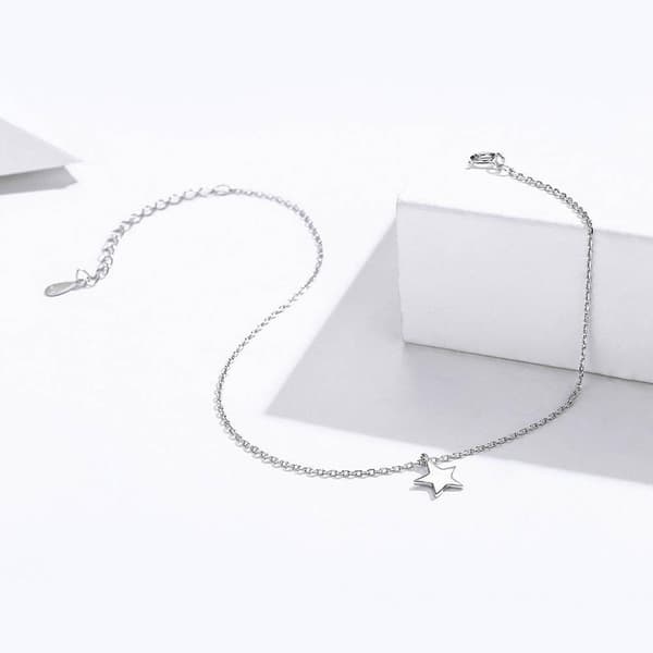 Pulsera de tobillo Plata S925 Estrella
