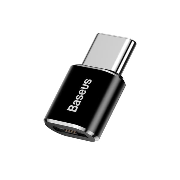 Mini Micro USB - USB-C -sovitin - musta