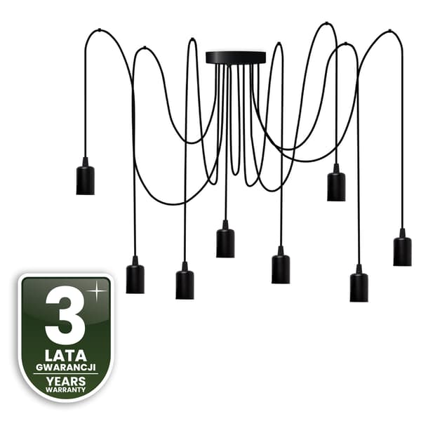 ARANE SPIDER loftslampe, 8 arme, til LED, 8x E27 LUMILED