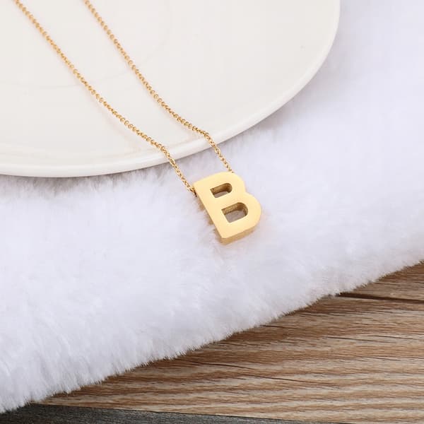 Collar de cadena de oro LETRA B Acero inoxidable