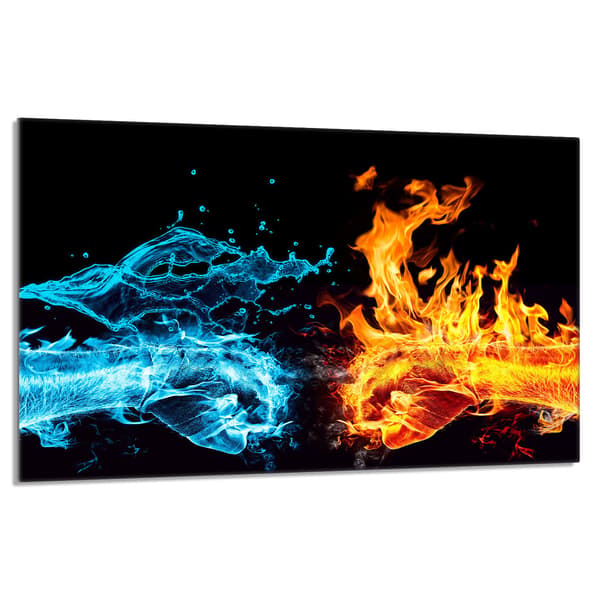 Lasinen suojalevy liedelle 80x52 Fire
