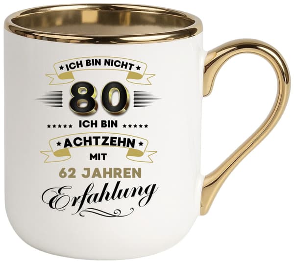 Rolig mugg, present till en 80-årsdag