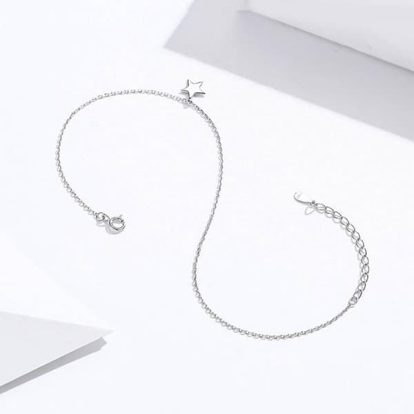 Pulsera de tobillo Plata S925 Estrella