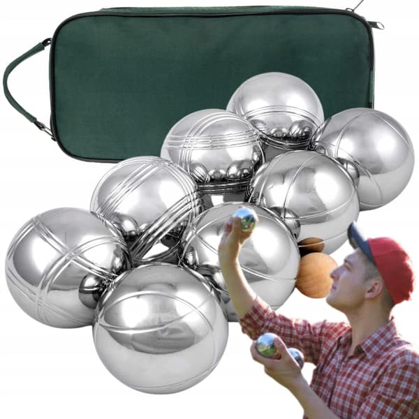 Kromede bocce kugler 8 stk sæt