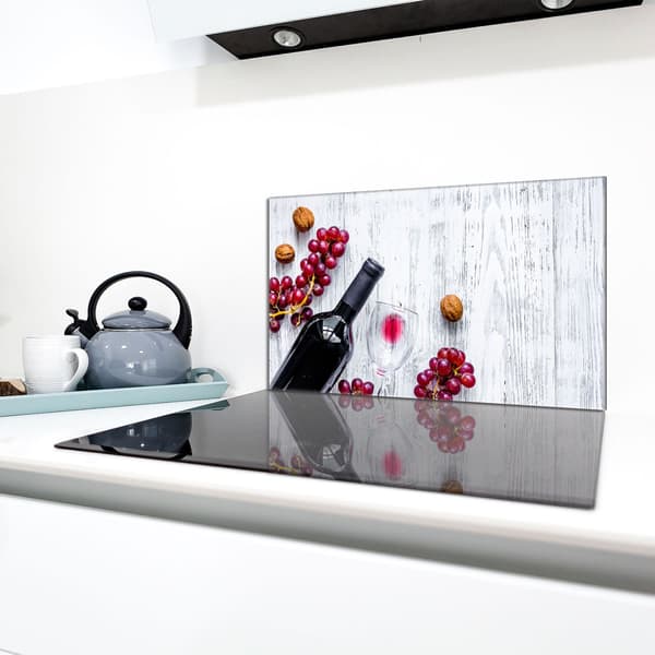 Glasbeskytter til komfur 90x52 Grape