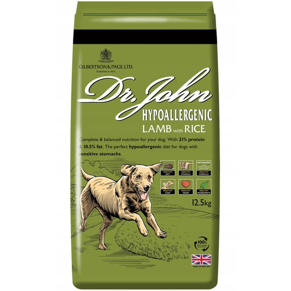 Tørfoder til hund Dr John Lamb 12,5kg