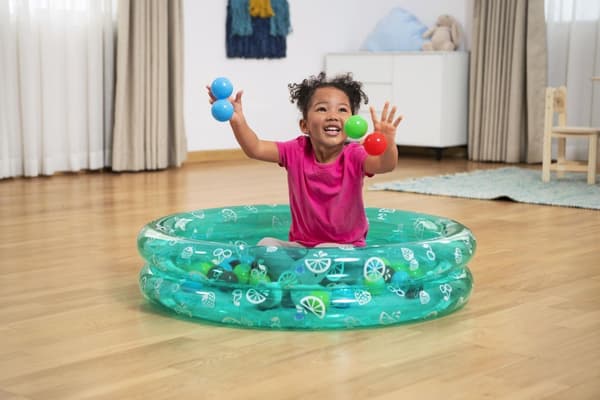 Grön pool 91x20cm + BESTWAY bollar