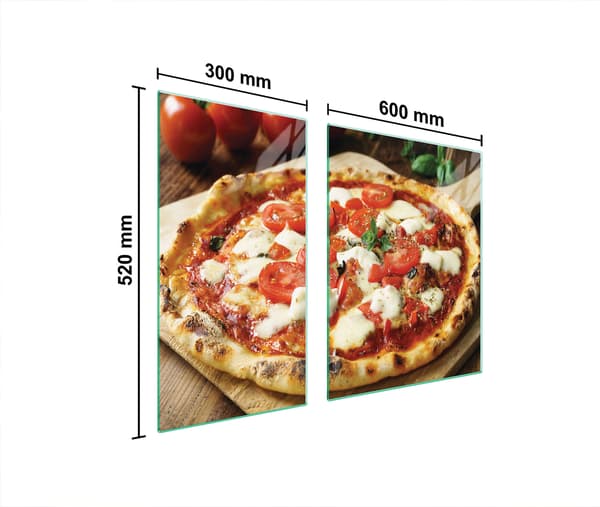 GLASSKYDDSPLATTA FÖR SPIS 90x52 PIZZA