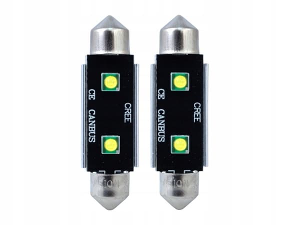 2x C5W C10W 41mm VISION FESTOON 12V EFTERMONTERING CANBUS-GLODPLATA