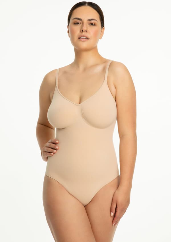 Julimex 421 sømløs slankebody, beige, S