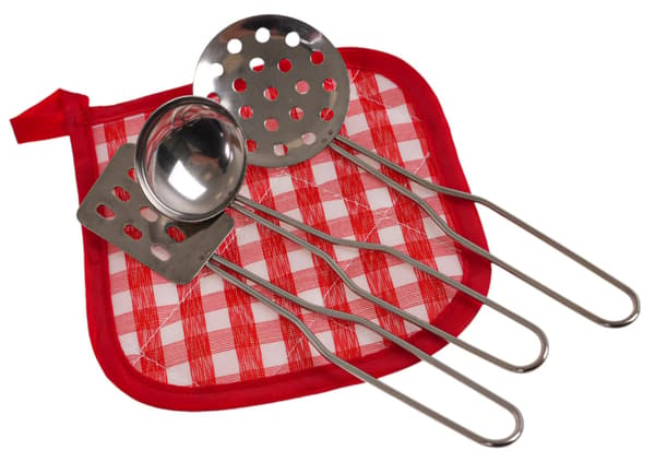 Färgglada metallkrukor + tillbehör